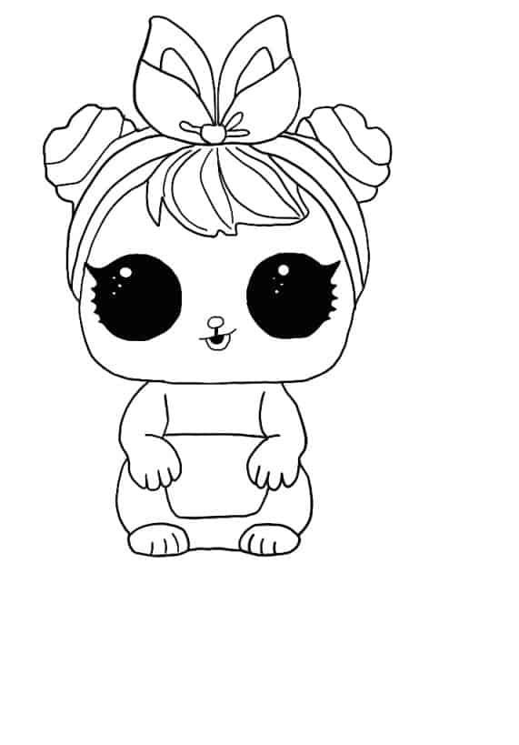 Lol Suprise Doll Bunny in the woods Coloring Page - Free Printable ...