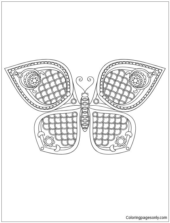 Mandala de mariposa 11 de Mandala