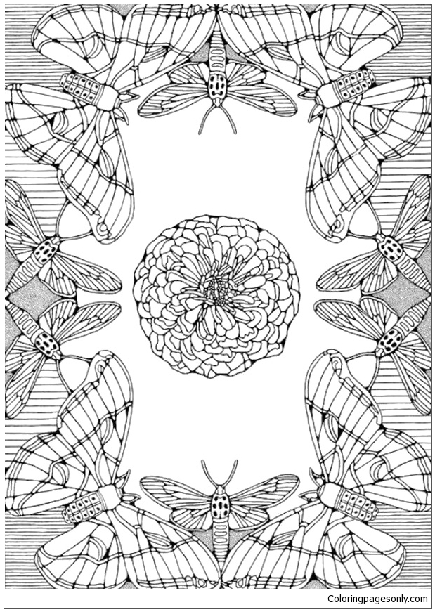 Schmetterlings-Mandala 2 von Mandala