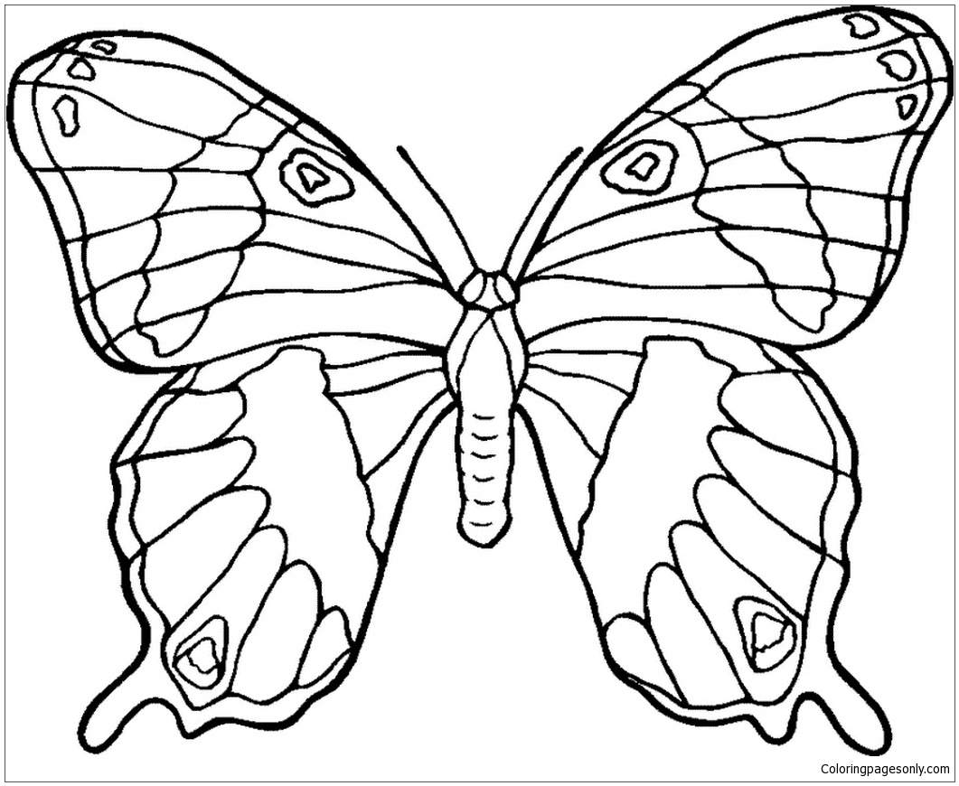 Butterfly Mandala 3 Coloring Page