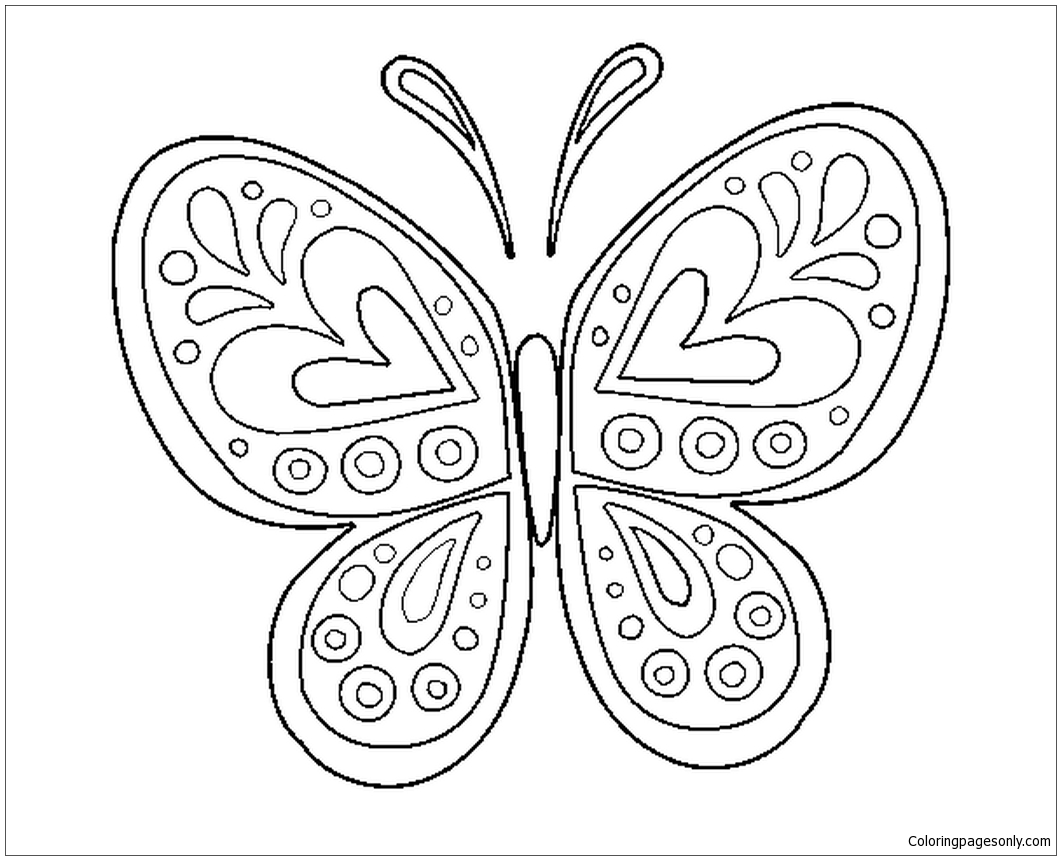 Coloriage Mandala Papillon 4