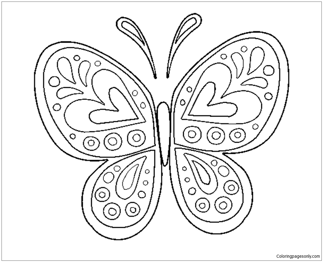 Butterfly Mandala 4 Coloring Page Free Printable Coloring Pages