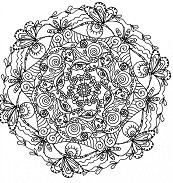 Butterfly Mandala 9 Coloring Pages