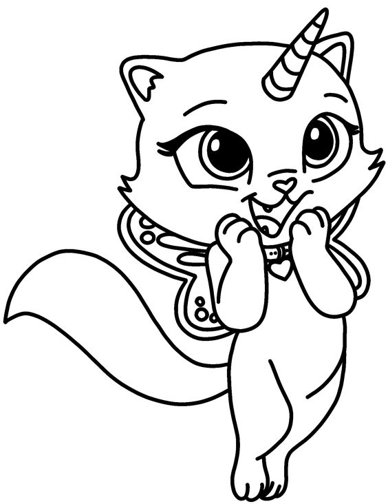 Download Butterfly Unicorn Kitty Coloring Pages Unicorn Cat Coloring Pages Free Printable Coloring Pages Online