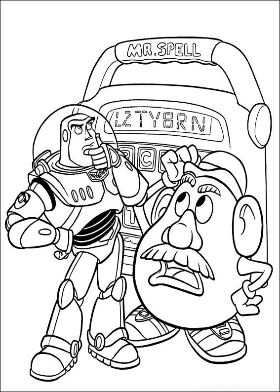 يفكر Buzz وMr.Potato في Toy Story