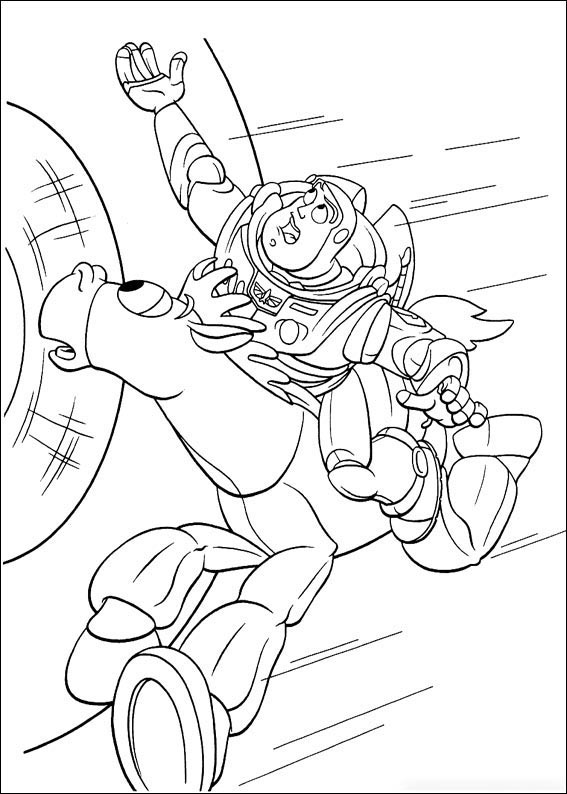 Buzz is rising his hand Coloring Page