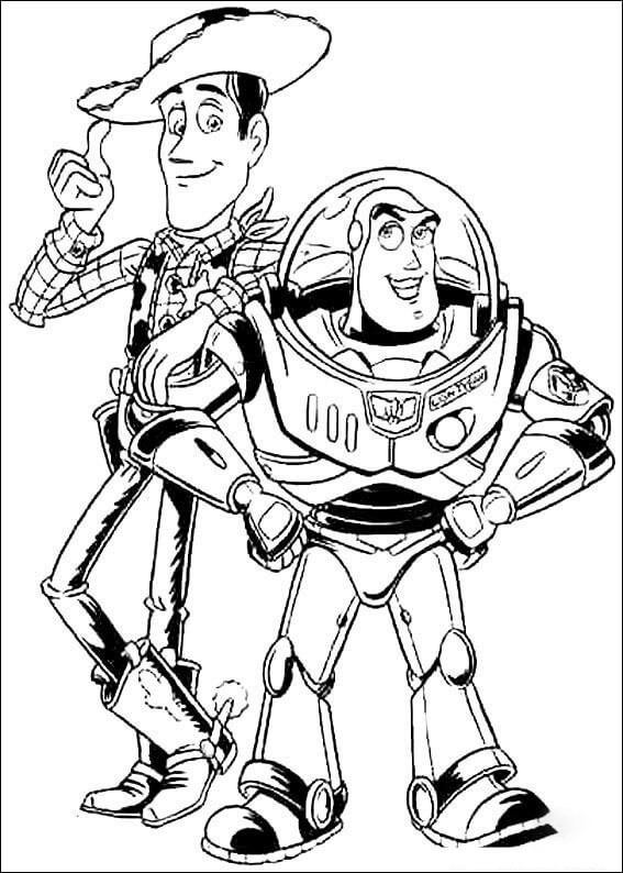 Buzz Lightyear e Woody Sheriff de Toy Story