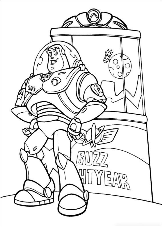Buzz Lightyear Box Coloring Page