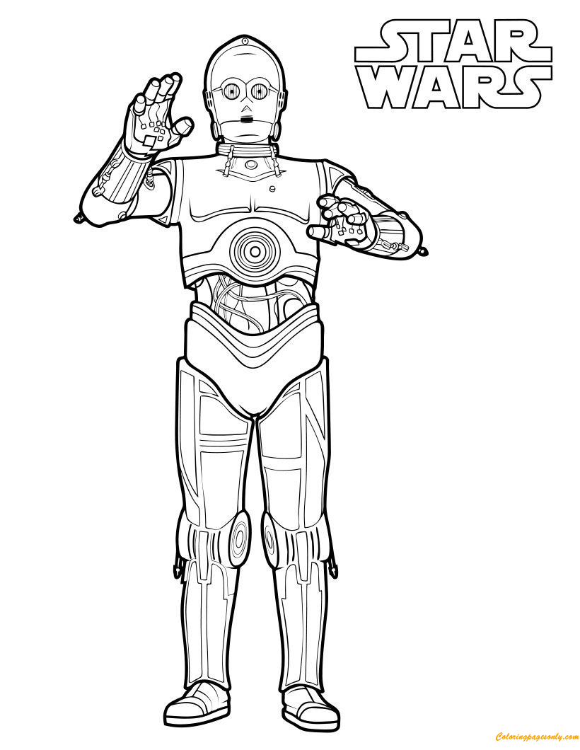 C-3po Coloring Page