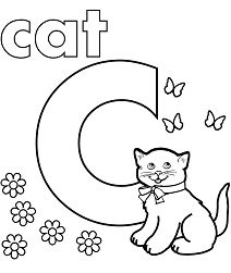 C هو لصفحة تلوين القطط
