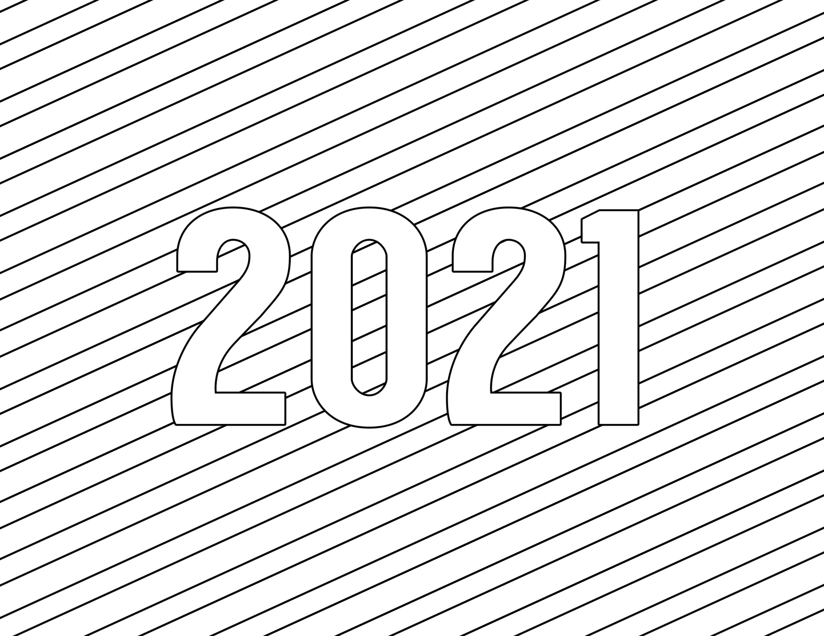 Kalender Nieuwjaar voor 2021 vanaf Nieuwjaar