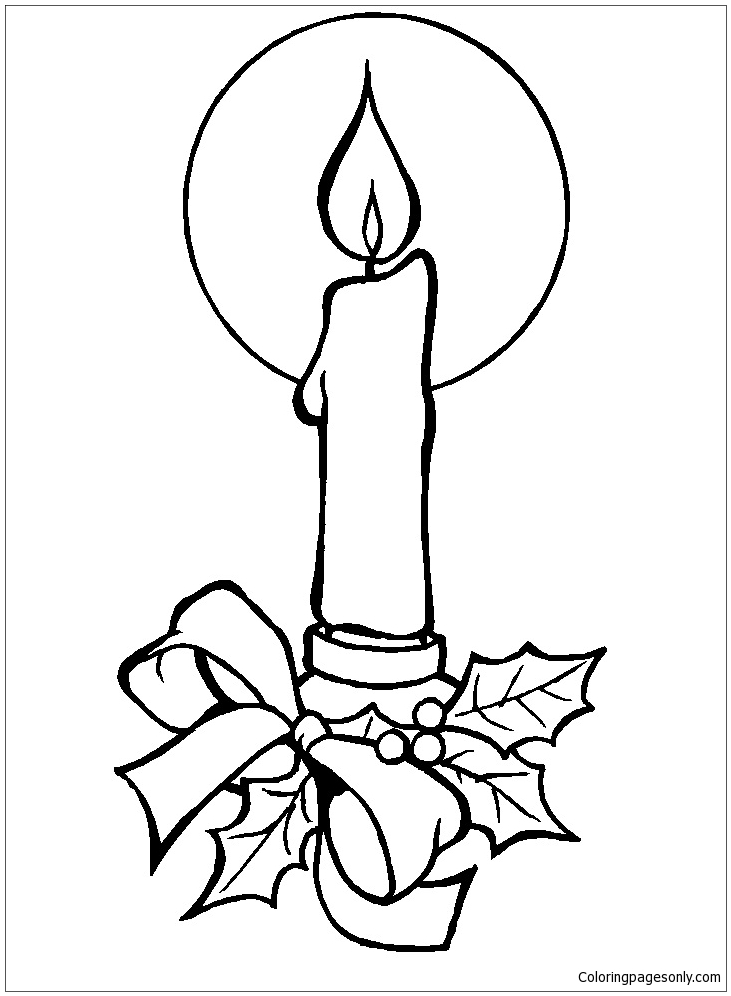 Candle 2 Coloring Page