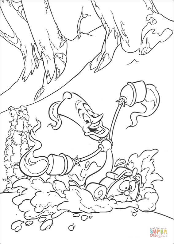Candle LumiÃ¨re from Beauty and the Beast Coloring Pages