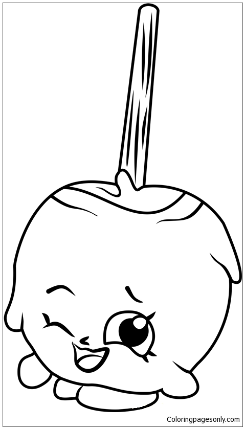 Candy Apple Coloring Pages