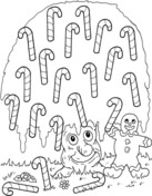 Candy Cane Tree Coloring Pages