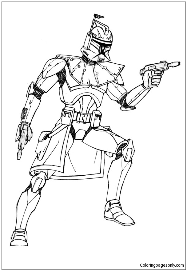 Captain Rex Star Wars Picture Coloring Page - Free Printable Coloring Pages