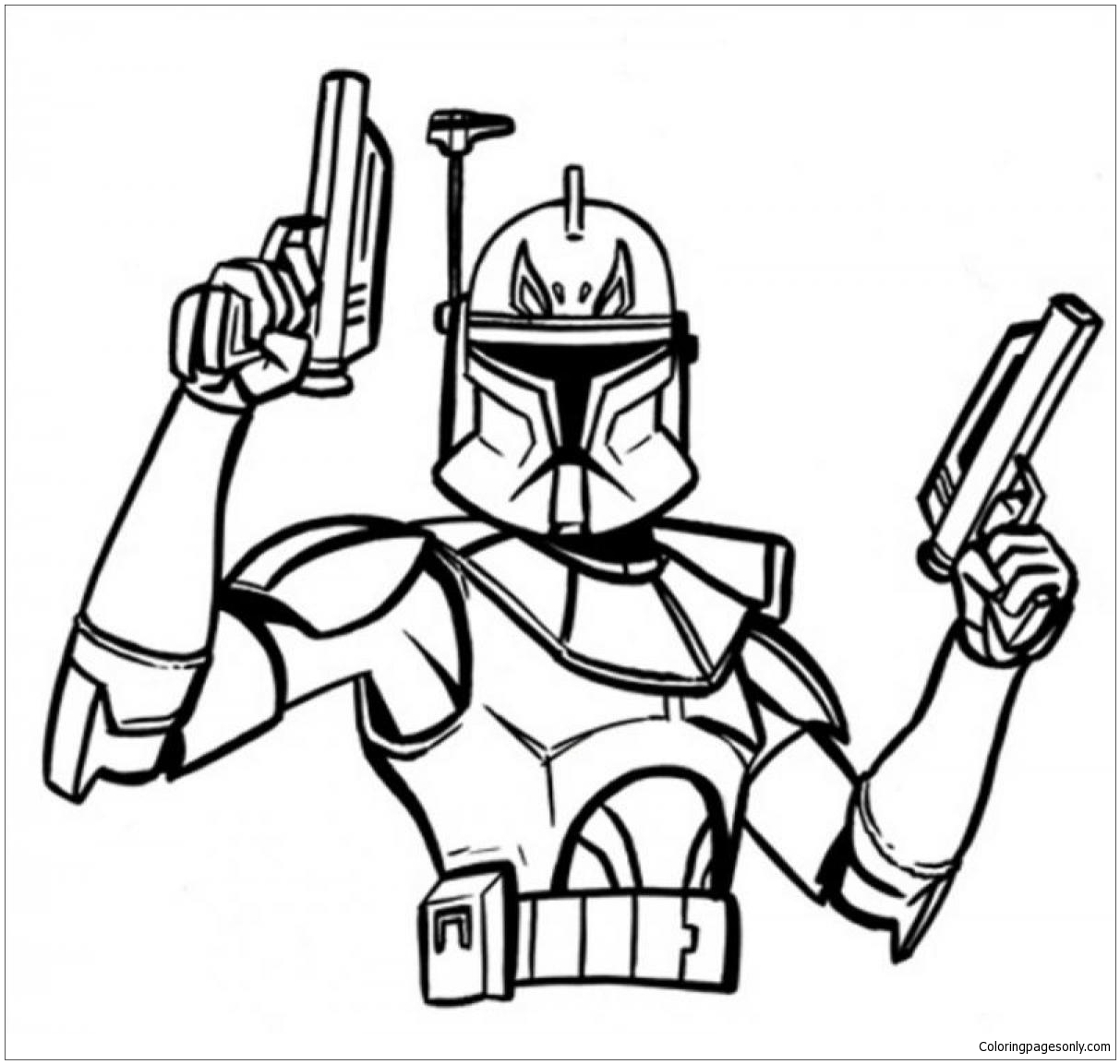 Download Captain Rex Star Wars Coloring Pages - Cartoons Coloring Pages - Free Printable Coloring Pages ...