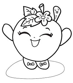 Captivating Apple Blossom Shopkins Coloring Page