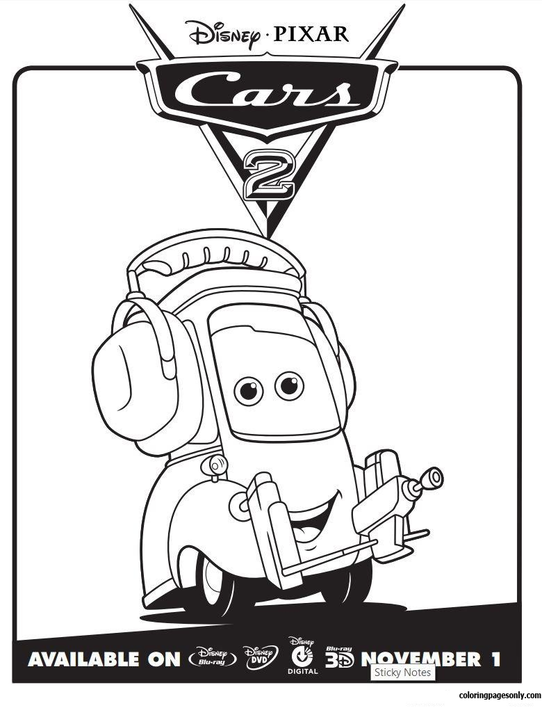 Cars 2 Movie Not Chuck Disney Coloring Pages Cartoons Coloring Pages Coloring Pages For Kids And Adults