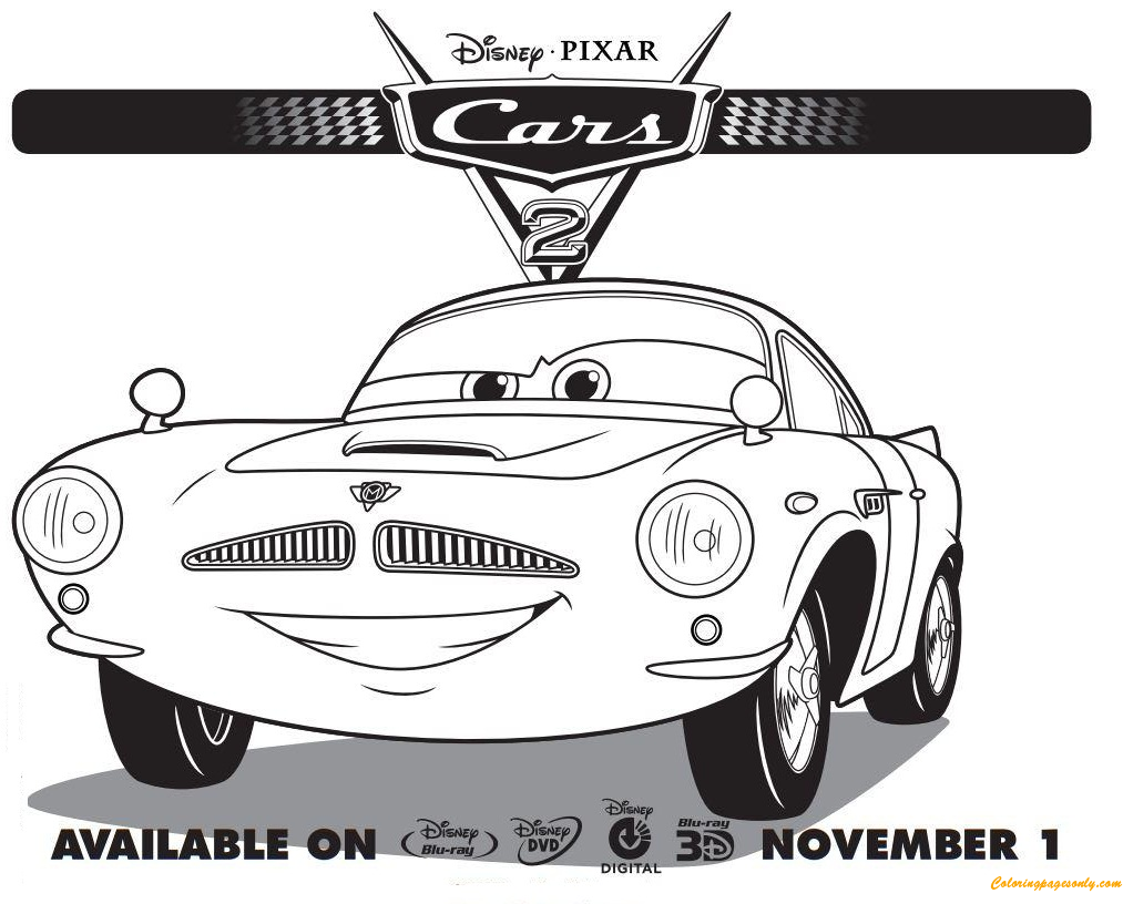Cars 2 Coloring Page