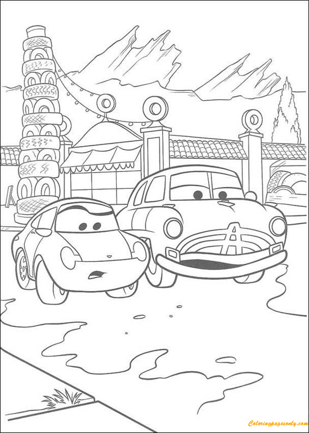Cars In The City Coloring Pages