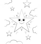 Cartoon Star Character Coloring Page