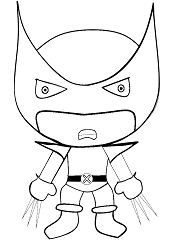 Cartoon Wolverine Coloring Pages
