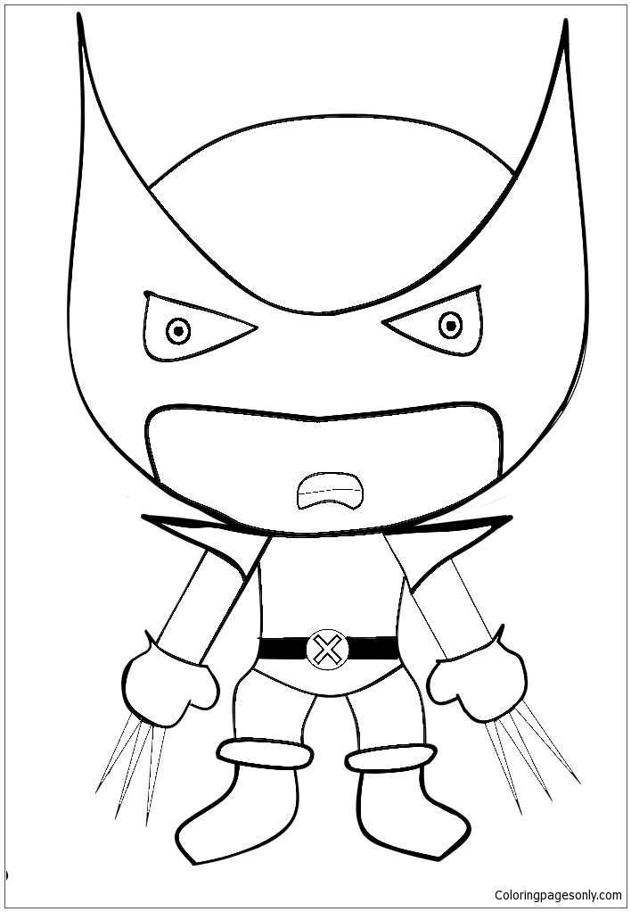 Cartoon Wolverine Coloring Pages