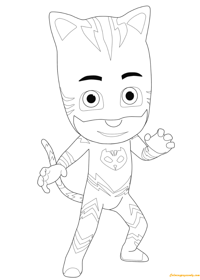 The Amazing Catboy  From PJ Masks Coloring  Page  Free 