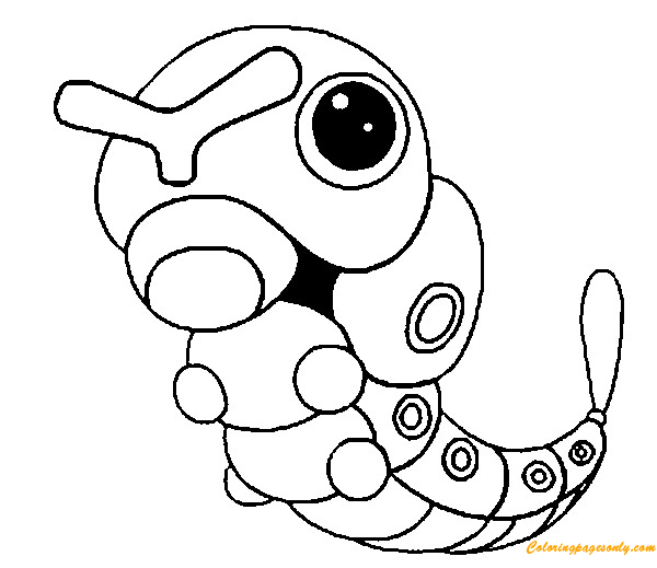 Caterpie Coloring Page