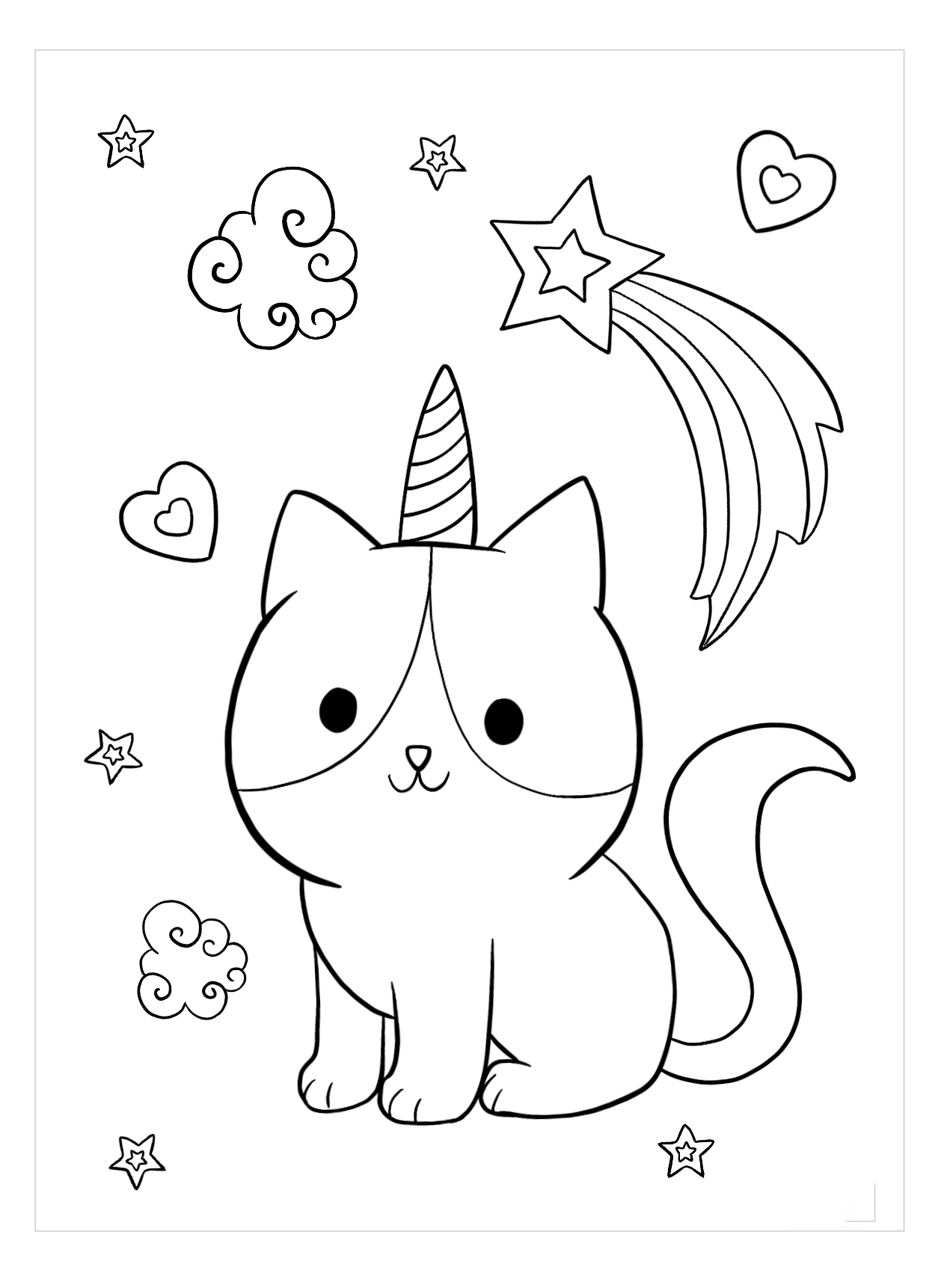 Caticorn with comet from Unicorn Cat