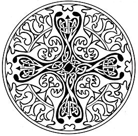 Celtic Cross Coloring Page