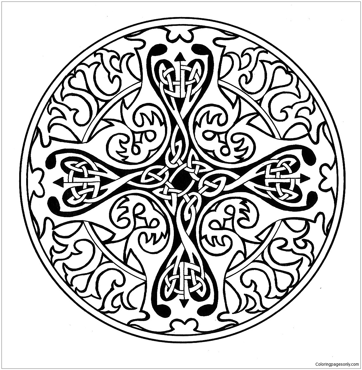 Keltisches Kreuz aus Mandala