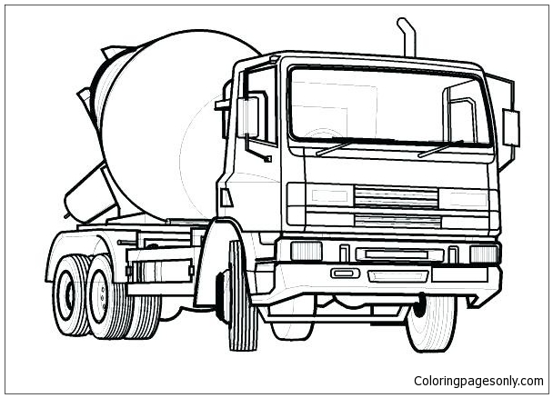 Betonmischer-LKW Malvorlagen