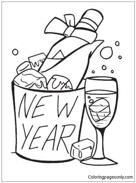 Champagne Glasses Coloring Pages Coloring Pages