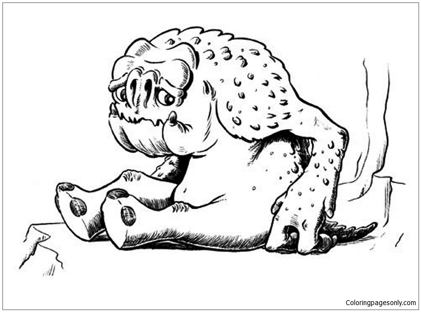 Character Of Star Wars Rancor Coloring Pages