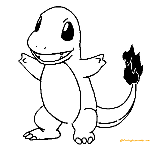 Charmander Página Para Colorear