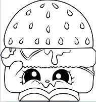 Cheezey B Shopkins Coloring Pages