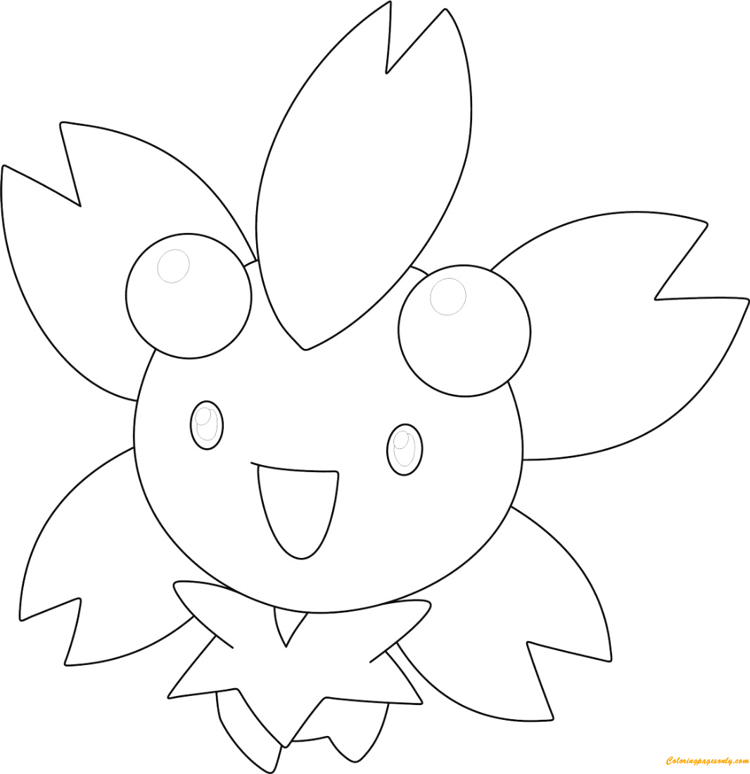 Cherrim in zonnige vorm van Pokemon-personages