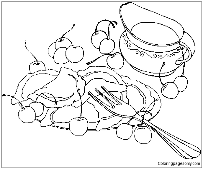 Download Cherry Turnovers Desserts Coloring Page - Free Coloring Pages Online
