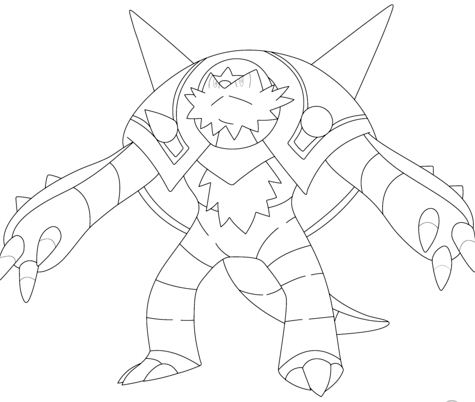 Chesnaught Pokemon Coloring Page