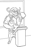 Chief Bogo From Zootopia 1 Coloring Pages