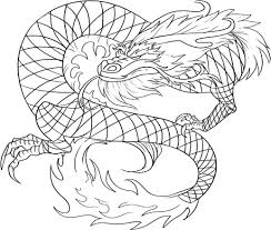 Pagina da colorare del drago cinese 3