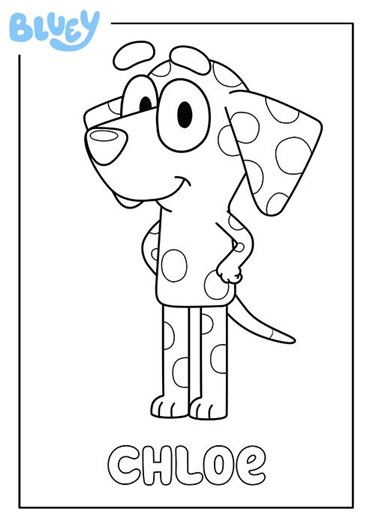Chloe Bluey Character Coloring Page