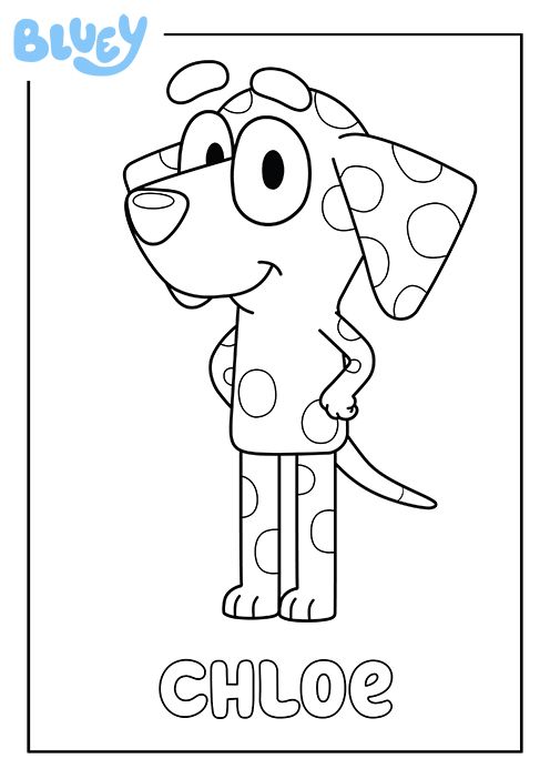 Chloe Bluey Character Coloring Pages - Bluey Coloring Pages - Free