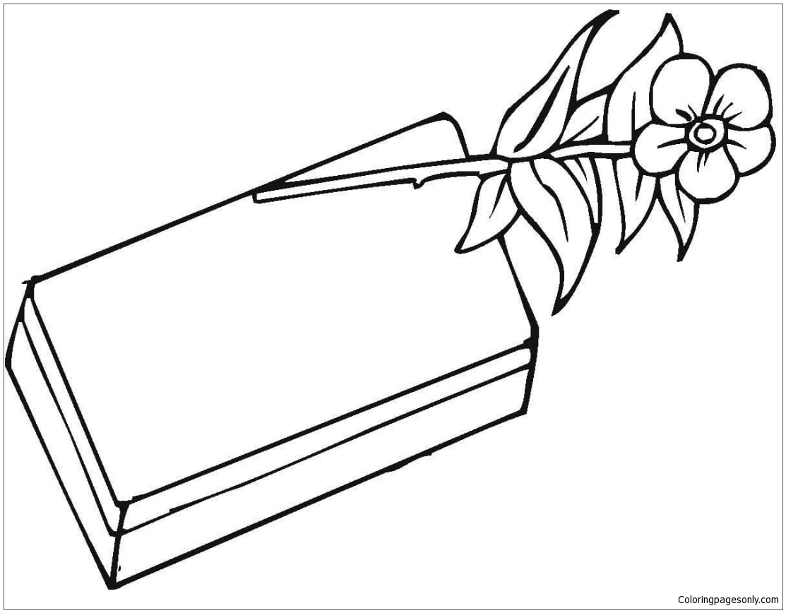Chocolate And Rose Coloring Pages