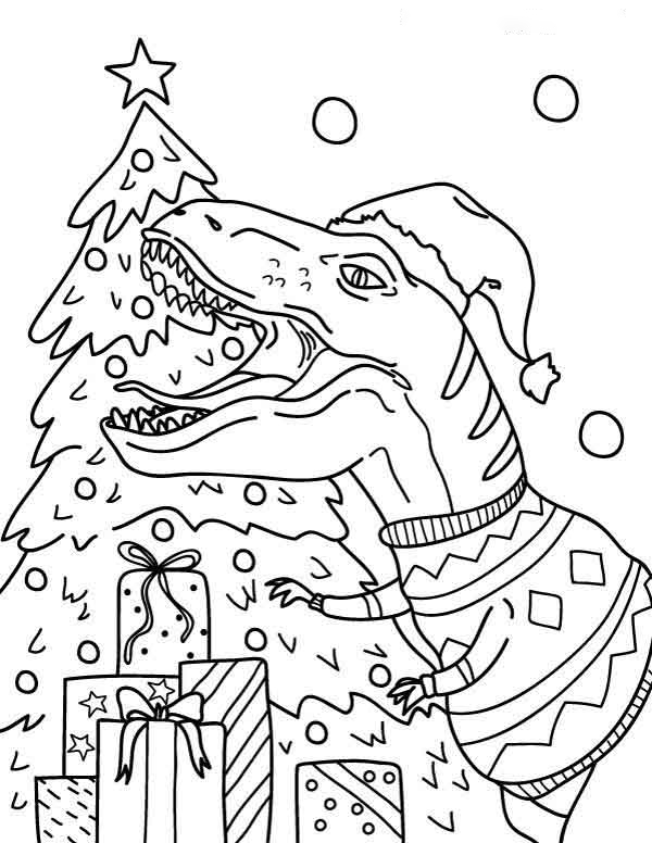 Kerst Allosaurus van Allosaurus
