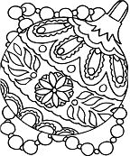 Christmas Decoration Accessories Coloring Page