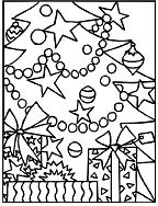 Christmas Gifts Under the Tree Coloring Pages