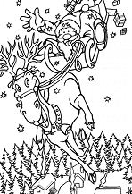 Christmas Sleigh Race Coloring Pages